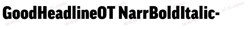 GoodHeadlineOT NarrBoldItalic字体转换